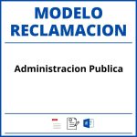 Modelo Reclamacion Administracion Publica