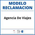 Modelo Reclamacion Agencia De Viajes