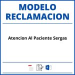 Modelo Reclamacion Atencion Al Paciente Sergas