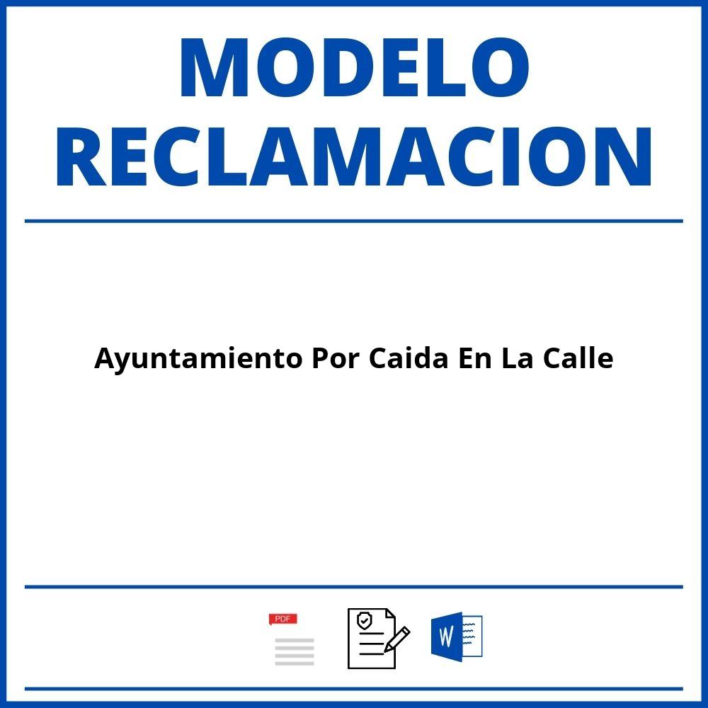 Modelo Reclamacion Ayuntamiento Por Caida En La Calle