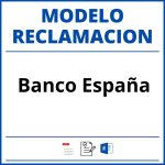 Modelo Reclamacion Banco España