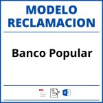 Modelo Reclamacion Banco Popular