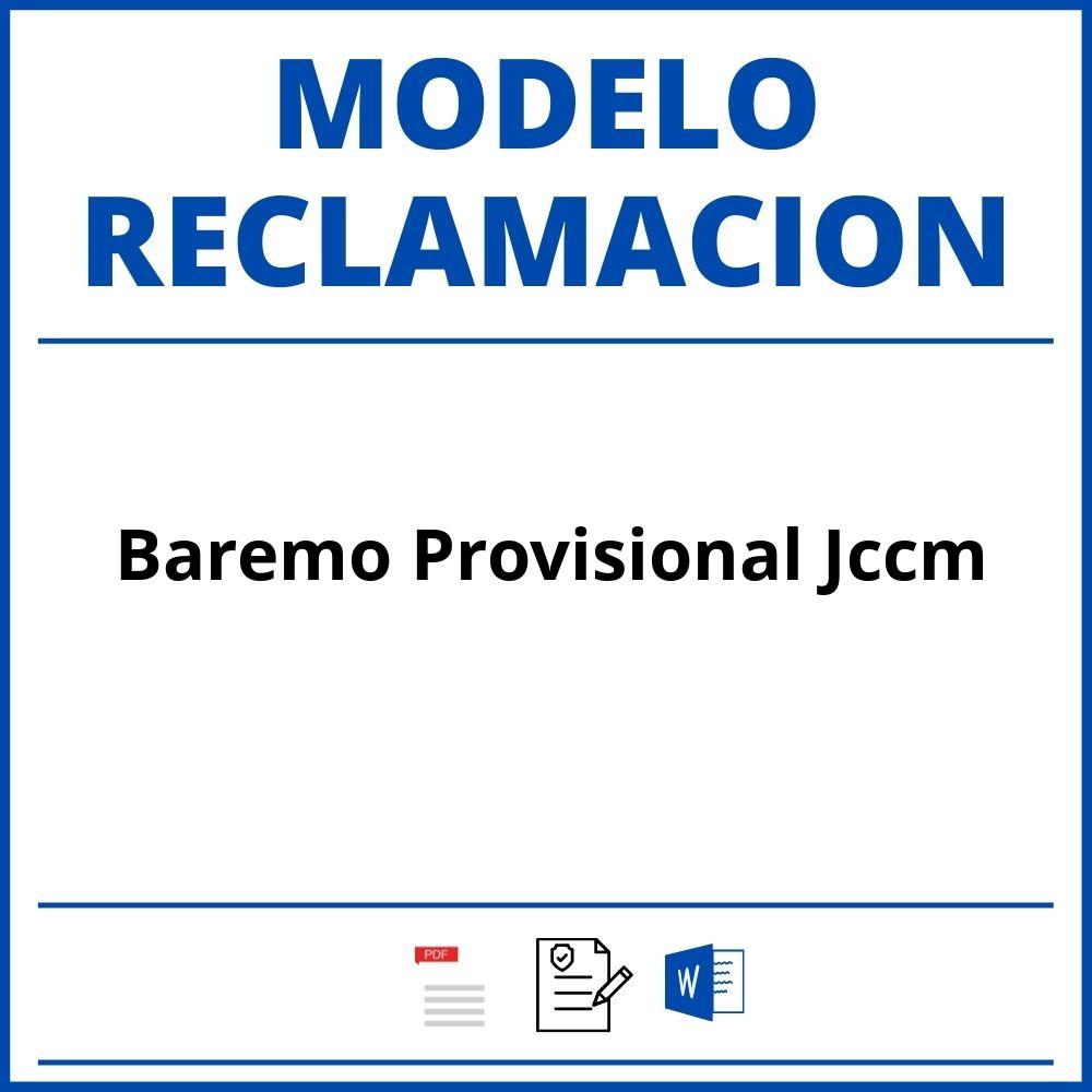 Modelo Reclamacion Baremo Provisional Jccm