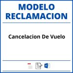 Modelo Reclamacion Cancelacion De Vuelo