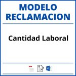 Modelo Reclamacion Cantidad Laboral