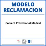 Modelo Reclamacion Carrera Profesional Madrid