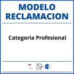 Modelo Reclamacion Categoria Profesional