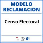 Modelo Reclamacion Censo Electoral