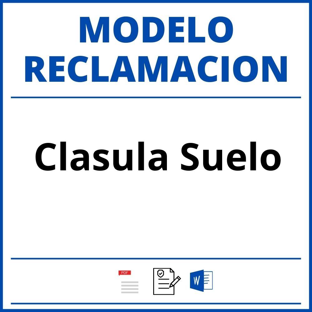 Modelo Reclamacion Clasula Suelo