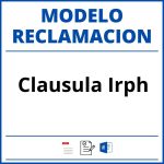 Modelo Reclamacion Clausula Irph