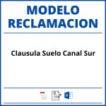 Modelo Reclamacion Clausula Suelo Canal Sur