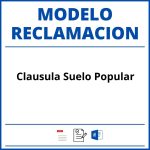 Modelo Reclamacion Clausula Suelo Popular