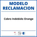 Modelo Reclamacion Cobro Indebido Orange