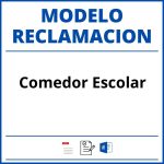 Modelo Reclamacion Comedor Escolar