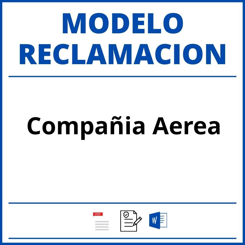 Modelo Reclamacion Compañia Aerea