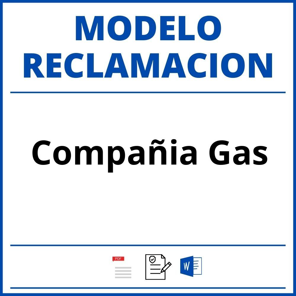 Modelo Reclamacion Compañia Gas