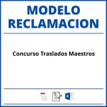 Modelo Reclamacion Concurso Traslados Maestros