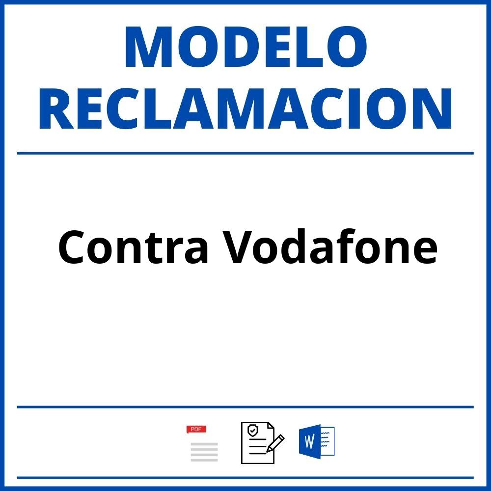 Modelo Reclamacion Contra Vodafone