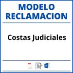 Modelo Reclamacion Costas Judiciales