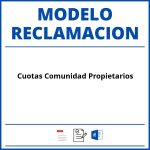 Modelo Reclamacion Cuotas Comunidad Propietarios