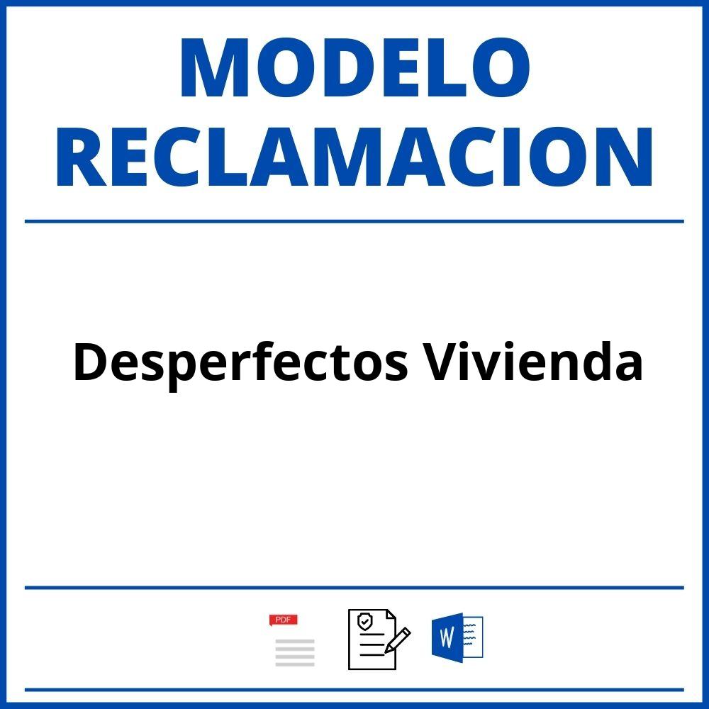 Modelo Reclamacion Desperfectos Vivienda