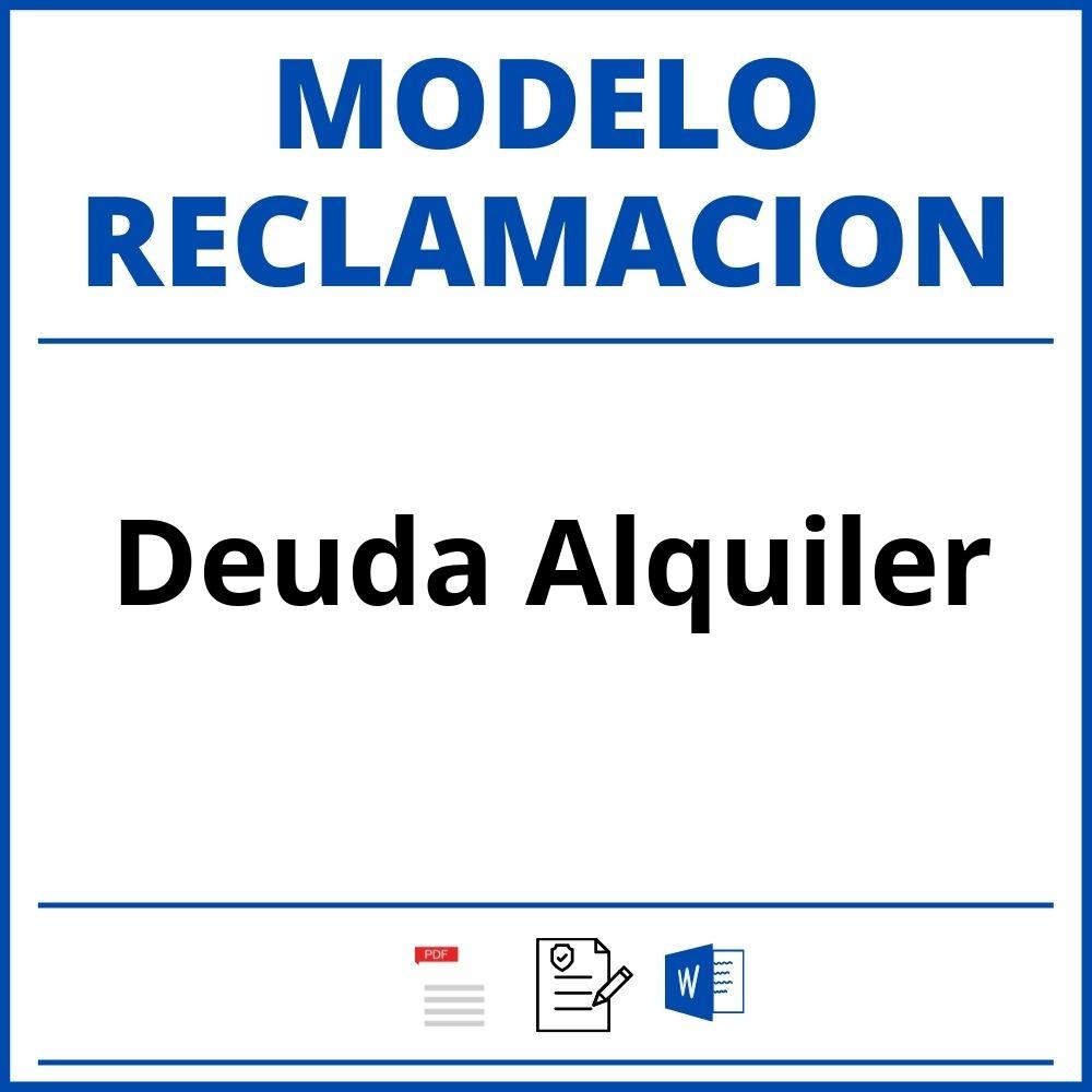 Modelo Reclamacion Deuda Alquiler