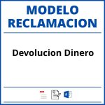 Modelo Reclamacion Devolucion Dinero