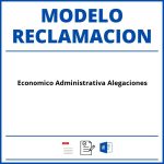 Modelo Reclamacion Economico Administrativa Alegaciones