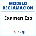 Modelo Reclamacion Examen Eso