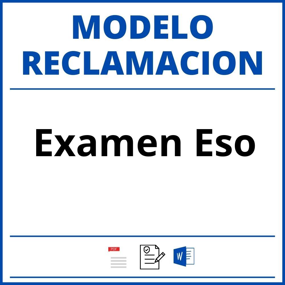 Modelo Reclamacion Examen Eso