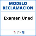 Modelo Reclamacion Examen Uned