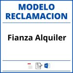 Modelo Reclamacion Fianza Alquiler