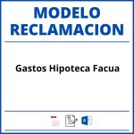 Modelo Reclamacion Gastos Hipoteca Facua