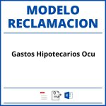 Modelo Reclamacion Gastos Hipotecarios Ocu