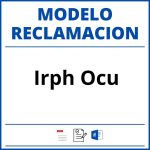 Modelo Reclamacion Irph Ocu