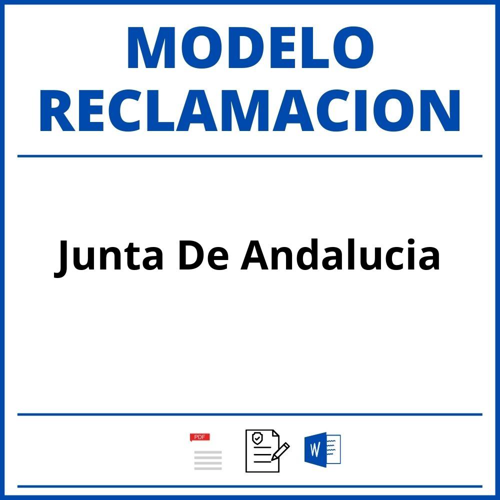 Modelo Reclamacion Junta De Andalucia