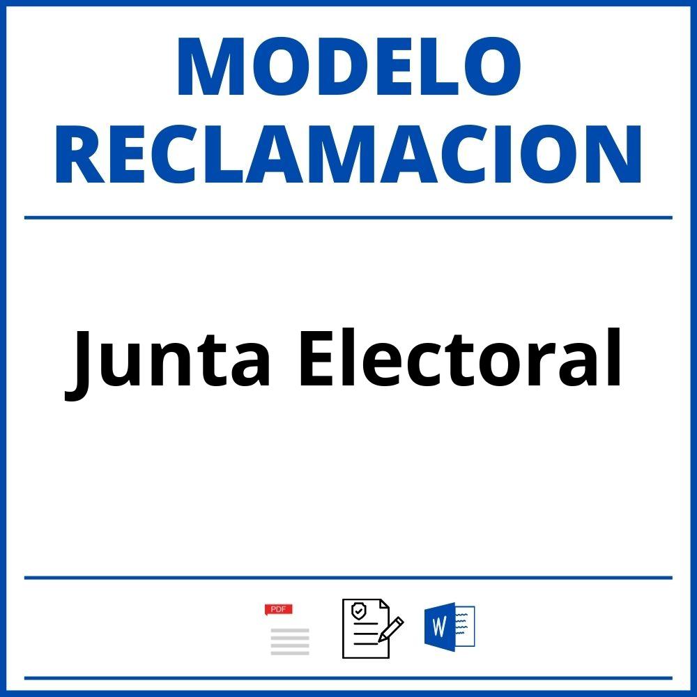 Modelo Reclamacion Junta Electoral