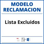 Modelo Reclamacion Lista Excluidos