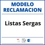 Modelo Reclamacion Listas Sergas