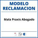 Modelo Reclamacion Mala Praxis Abogado