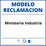 Modelo Reclamacion Ministerio Industria