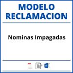 Modelo Reclamacion Nominas Impagadas