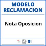 Modelo Reclamacion Nota Oposicion