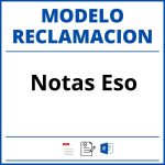 Modelo Reclamacion Notas Eso