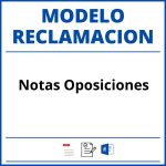 Modelo Reclamacion Notas Oposiciones