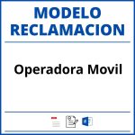 Modelo Reclamacion Operadora Movil