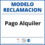 Modelo Reclamacion Pago Alquiler