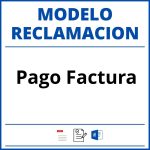 Modelo Reclamacion Pago Factura