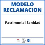 Modelo Reclamacion Patrimonial Sanidad