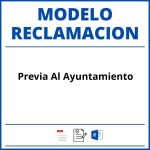 Modelo Reclamacion Previa Al Ayuntamiento